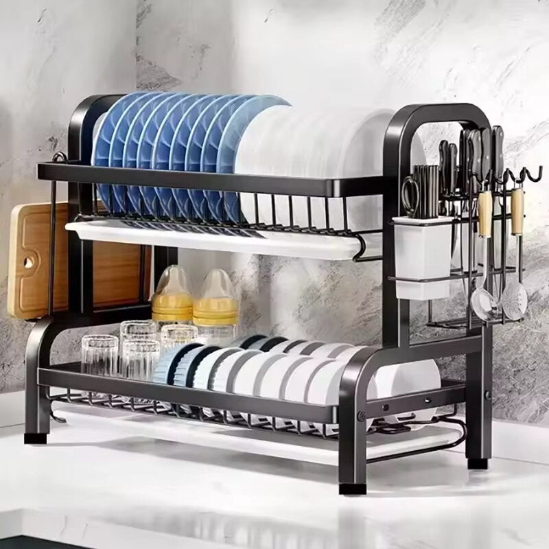 2-Tier Compact Dish Drying Rack